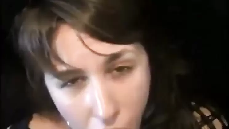 cute blowjob and messy facial