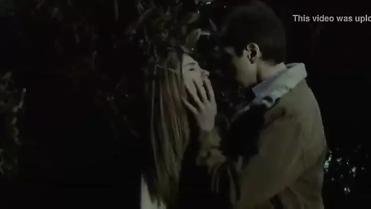A cute girl gets very deep deep anal outdoor at night