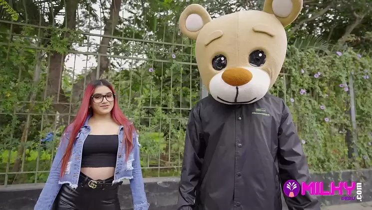 Rosario is horny on the street and ends up fucking Milky Bear &period;&period...