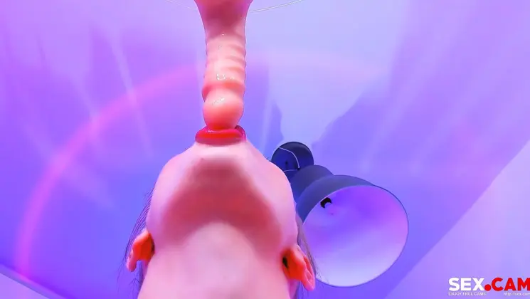Blowjob practice with Dildo