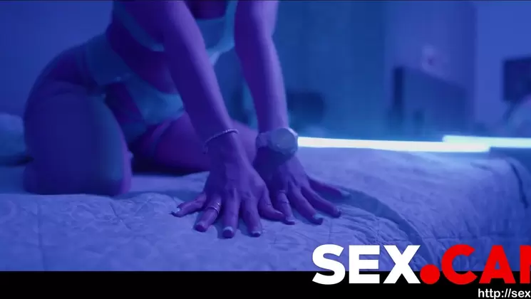 blue magic this hot brunette puts on a tease show