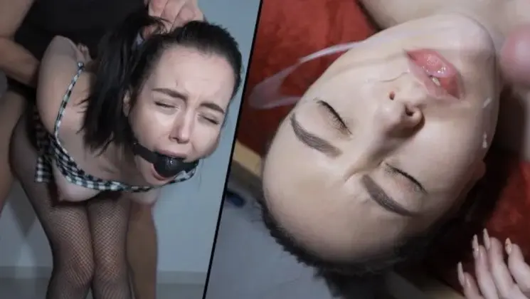 Mamacita Loves It Rough Spanish Babe Gagged, Bent Over and Showered in Cum ´´