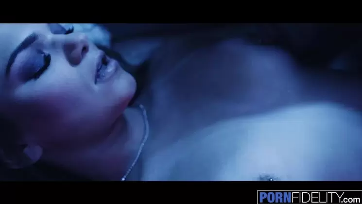 Athena Faris Facialed under Neon