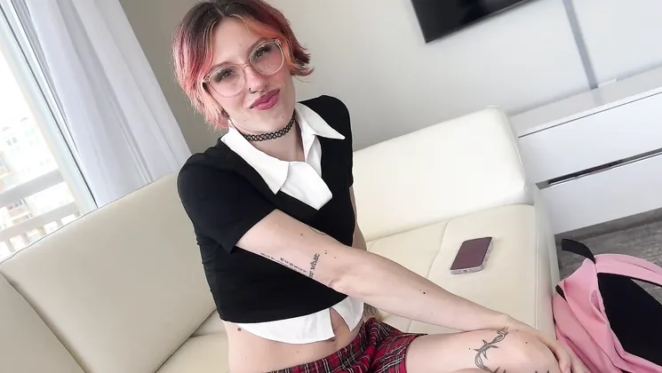 Watch Elle Marz use her big ass and dirty talk to punish her petite daughter's best friend in POV