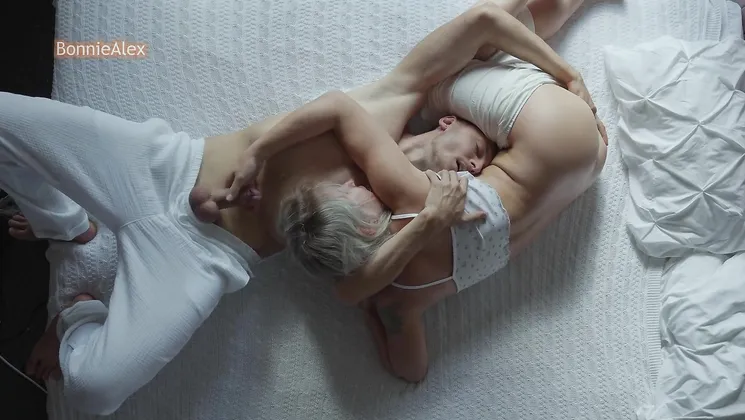 Blonde bombshell with huge tits gets her pussy licked in the hottest 69 position ever!