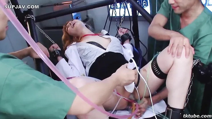 Redhead Asian babe's first time: The Vaginal Portion of Cervix has been born from that day!