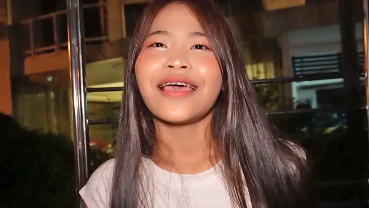 Cute Thai teen picked up by 2 white guys