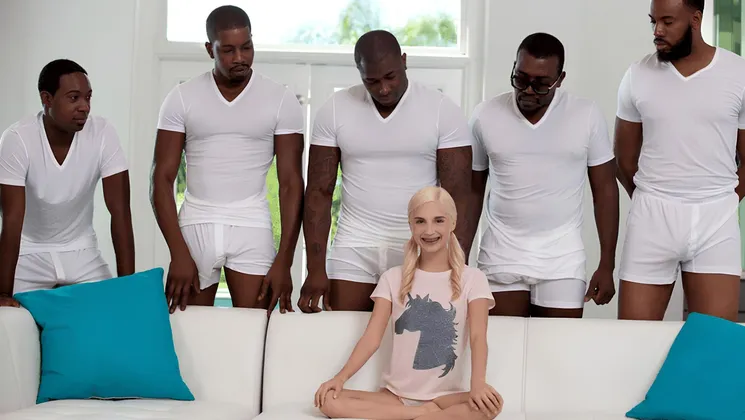 Piper Perri joins a massive interracial gangbang party in New Year's Eve