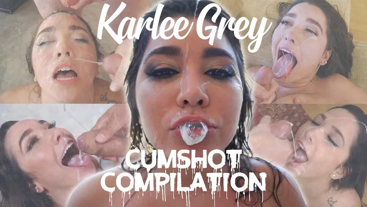 Karlee Grey's Cumpilation: A Pornstar's Facial & Cumshot Compilation