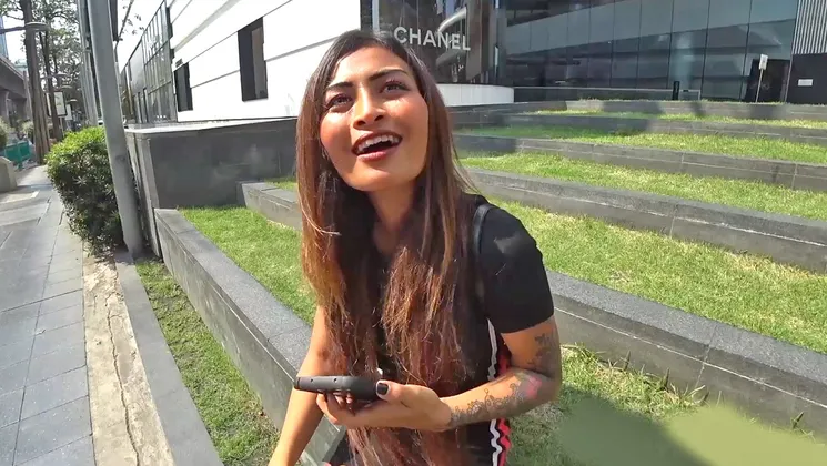 Busty but petite Thai MILF amateur sex