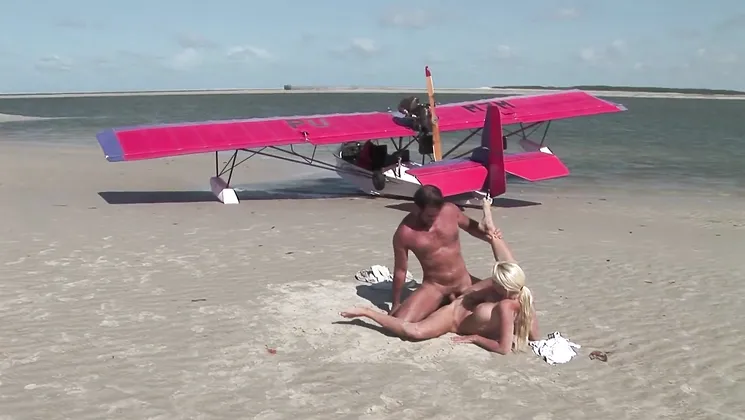 Caylian Curtis takes a hot load on a secluded island beach
