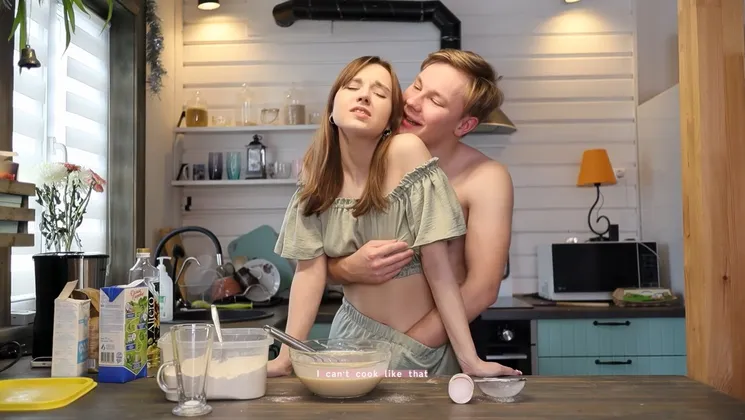 Cute Russian Girl Fucked While Cooking