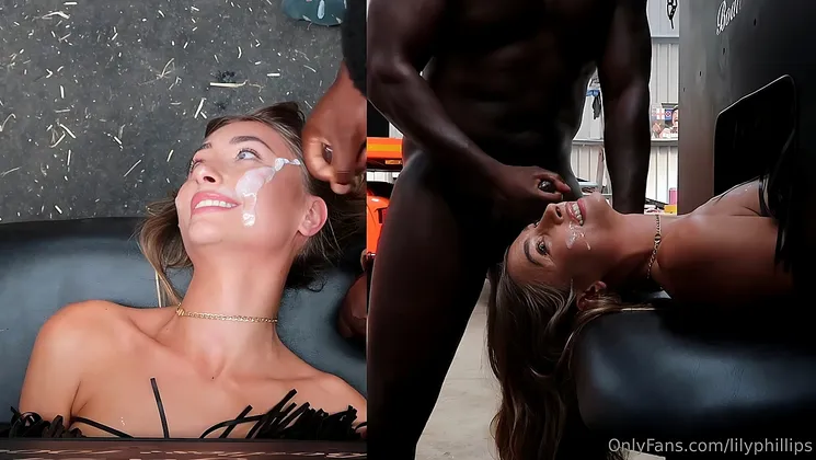 Lily Phillips Takes On A  Gangbang Facial