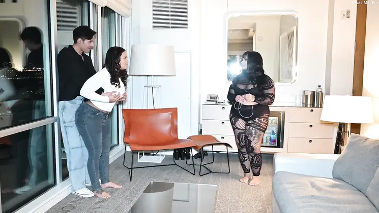 Two Big-Ass PAWGs Share a Cock in an FFM Threesome