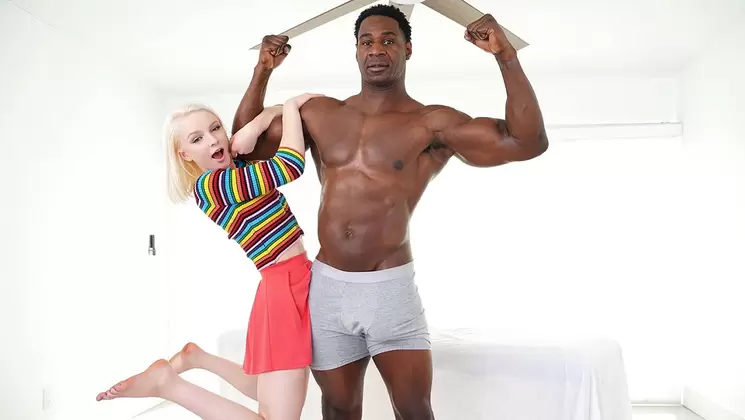 Tiny Blonde Teen vs. Massive Black Peen